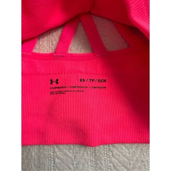 UNDER ARMOUR Women’s XSmall Seamless Low Long Heather Bra - Picture 5 of 14